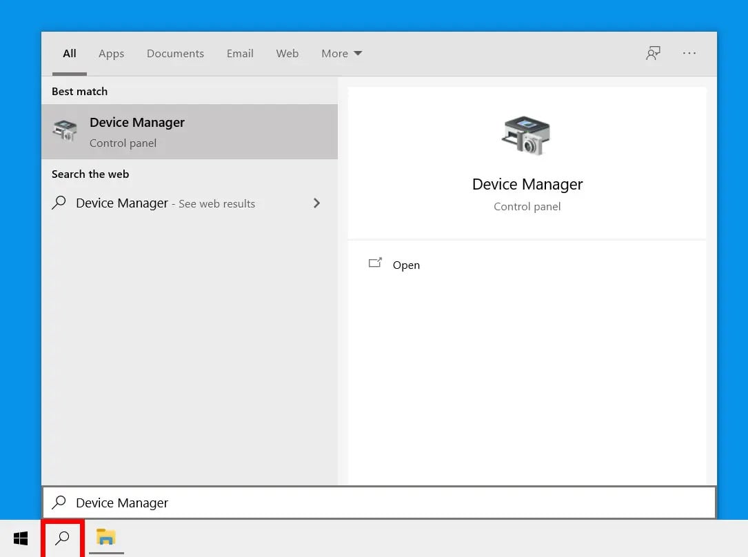 Nhấn vào Device Manager