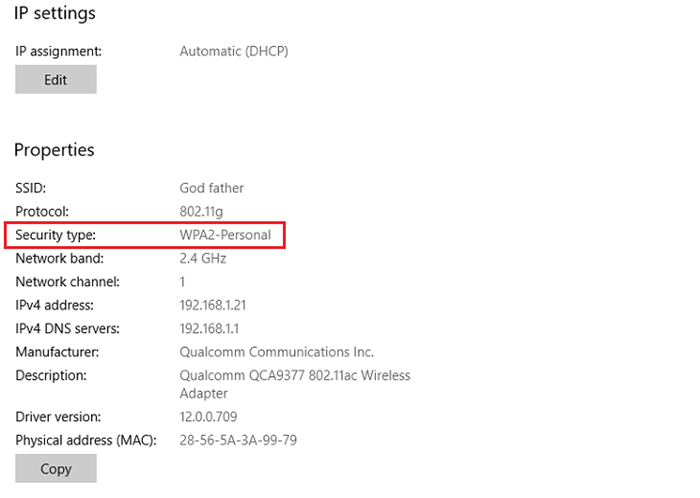 Mật khẩu Wifi WPA/WPA2