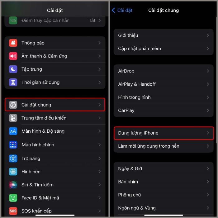 Kiểm tra dung lượng lưu trữ iPhone