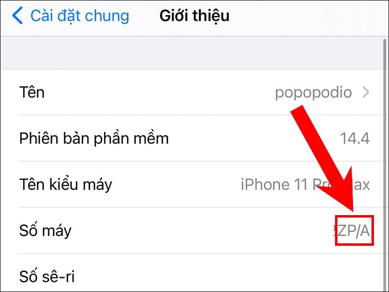 Cách kiểm tra mã iPhone trên điện thoại