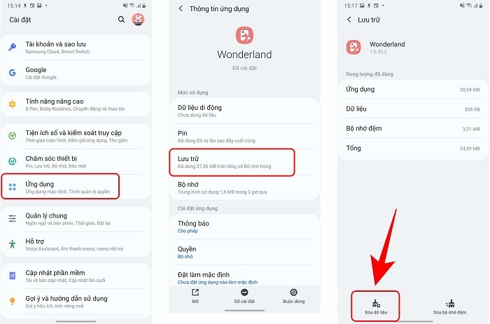 Xóa bộ nhớ đệm trên điện thoại Oppo