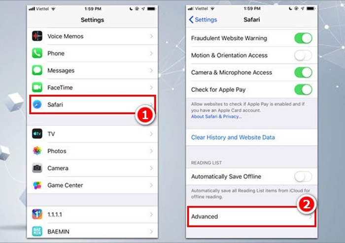 Xóa bộ nhớ Cache trên iPhone