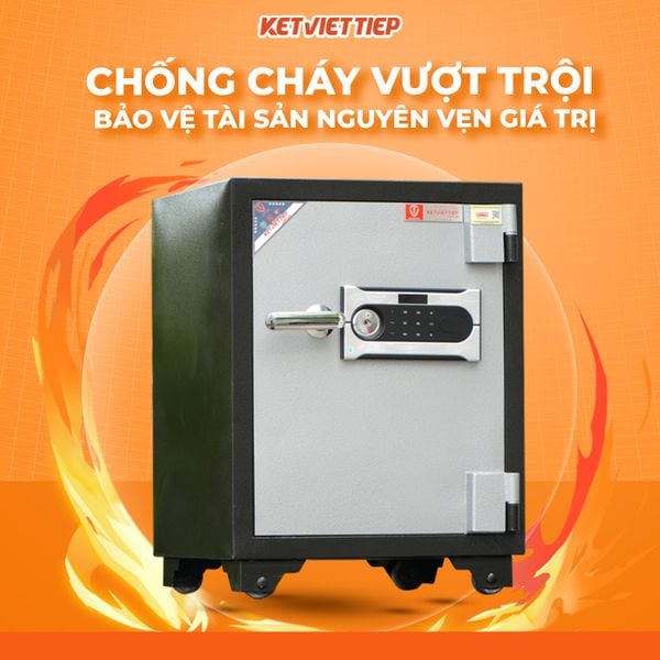 Két Sắt Việt Tiệp chính hãng KV91DT Khóa Điện Tử chống cháy báo động