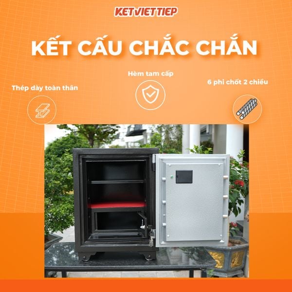 Két Sắt Việt Tiệp chính hãng KV91DT Khóa Điện Tử chống cháy báo động