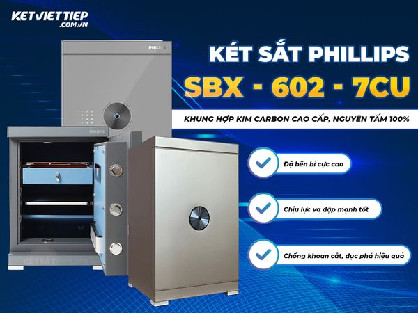 Khung carbon nguyên tấm trên Két sắt nhập khẩu Philips SBX602 –6CU
