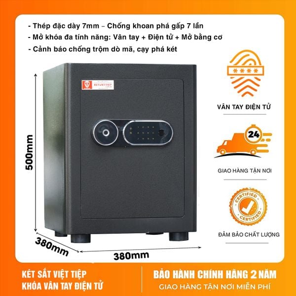 Két sắt siêu cường Việt Tiệp SCT50 khóa vân tay điện tử chính hãng