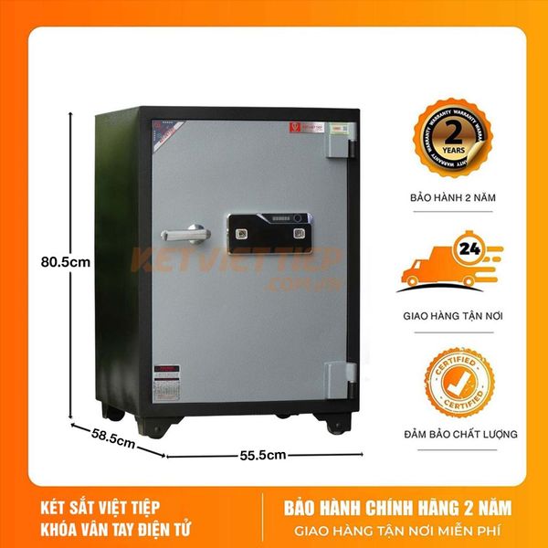 Két sắt Việt Tiệp KV110 khoá vân tay điện tử