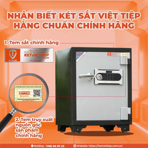 Cách nhận biết  Két Sắt Việt Tiệp Điện Tử Smart KVT101DT Báo Điện Thoại