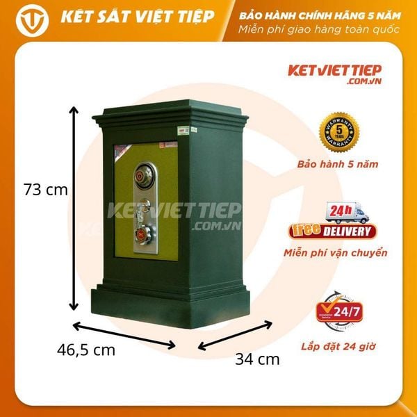 két sắt khóa cơ việt tiệP KVT93