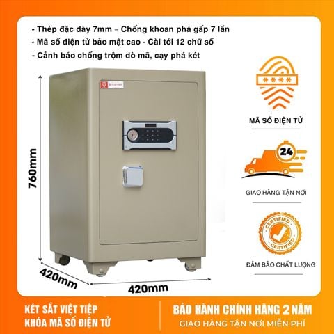 Két Sắt Việt Tiệp KSC76E – Siêu Cường, An Toàn Tuyệt Đối