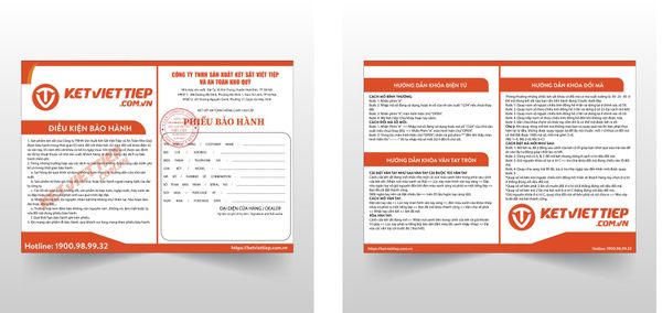 phiếu bảo hành két sắt việt tiệp chính hãng
