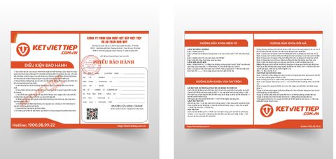 phiếu bảo hành két sắt việt tiệp chính hãng 