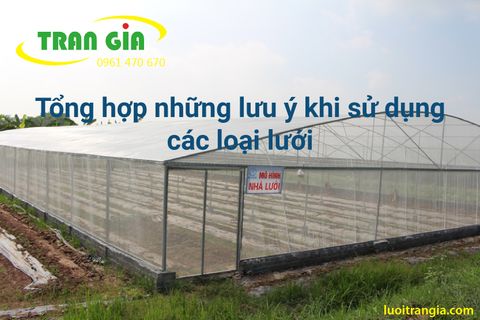 Tổng hợp những lưu ý khi sử dụng các loại lưới