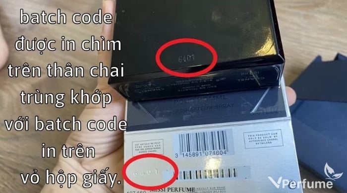 Batch code của chai Bleu de Chanel