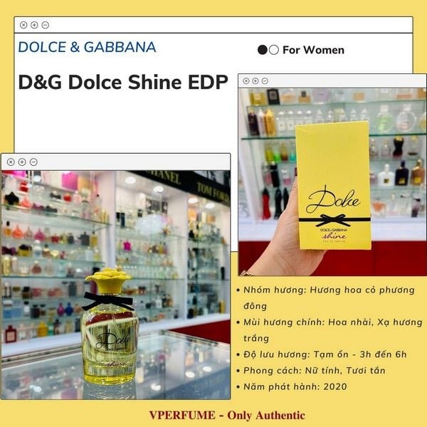 Nước Noa Nữ D&G Dolce Shine EDP Chính Hãng, Giá Tốt – Vperfume