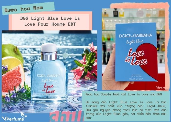 Mùi hương nước hoa D&G Light Blue Love is Love Pour Homme