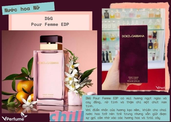 Mùi hương nước hoa D&G Pour Femme