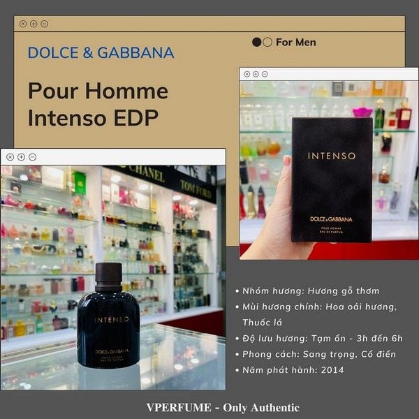 Nước Hoa Nam D&G Pour Homme Intenso EDP Chính Hãng, Giá Tốt – Vperfume