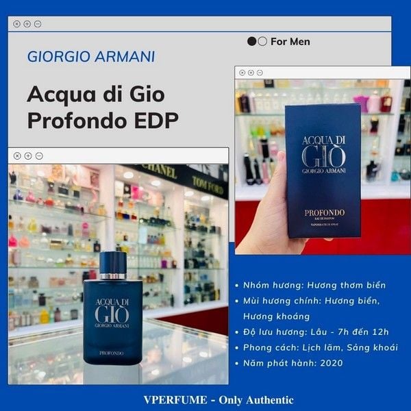 Nước Hoa Nam Acqua di Gio Profondo EDP Chính Hãng, Giá Tốt – Vperfume