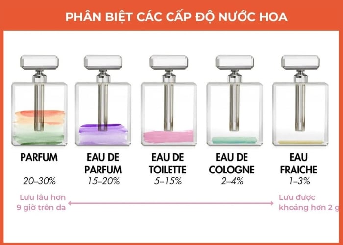 Các loại nồng độ trong nước hoa