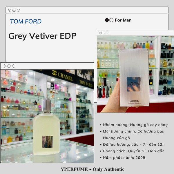 Nước Hoa Nam Tom Ford Grey Vetiver EDP Chính Hãng, Giá Tốt – Vperfume