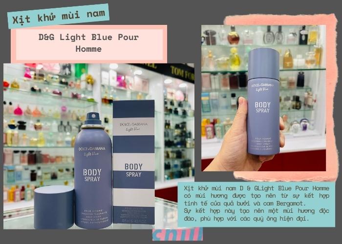 Xịt khử mùi nam D&G Light Blue Pour Homme