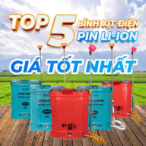 Top 5 bình xịt điện ắc quy Li-ion giá tốt - chất lượng