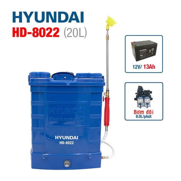 Bình phun thuốc sâu bằng điện Hyundai HD-8022