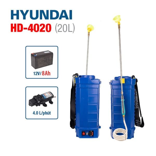 bình xịt điện 20L Hyundai HD-4020 mẫu mới 2023