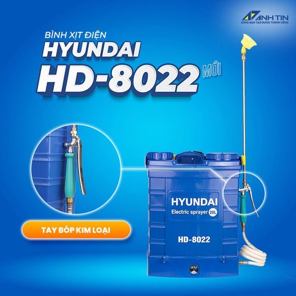 bình xịt điện hyundai hd-8022 mẫu mới