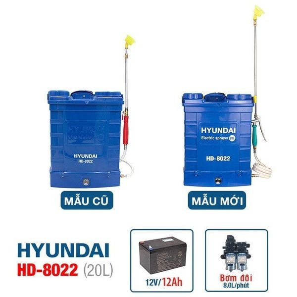 bình xịt điện hyundai hd-8022 mẫu mới