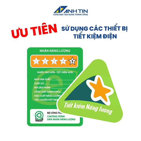 sử dụng sản phẩm có dán nhãn năng lượng để tiết kiệm điện