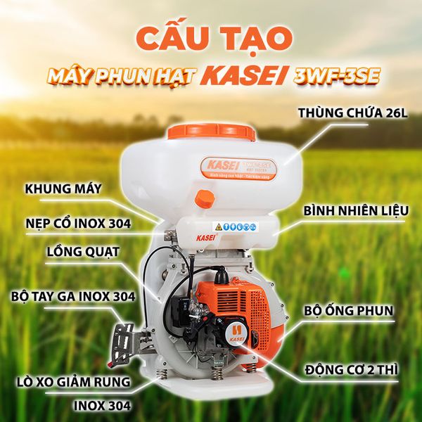 máy phun hạt kasei 3wwf-3se mới