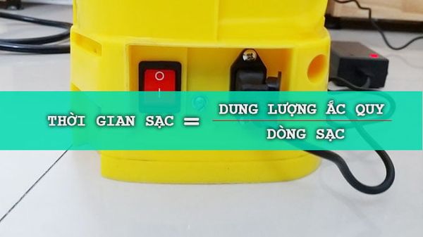 cách tính thời gian sạc bình xịt điện