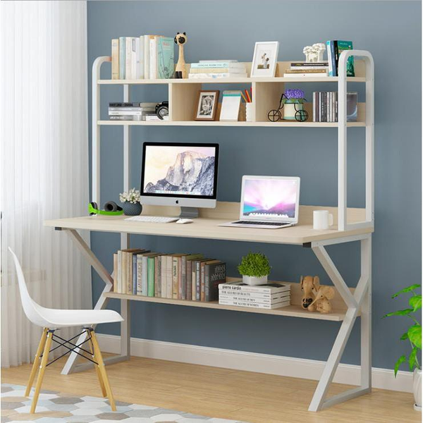 Bàn làm việc kèm kệ sách đa năng