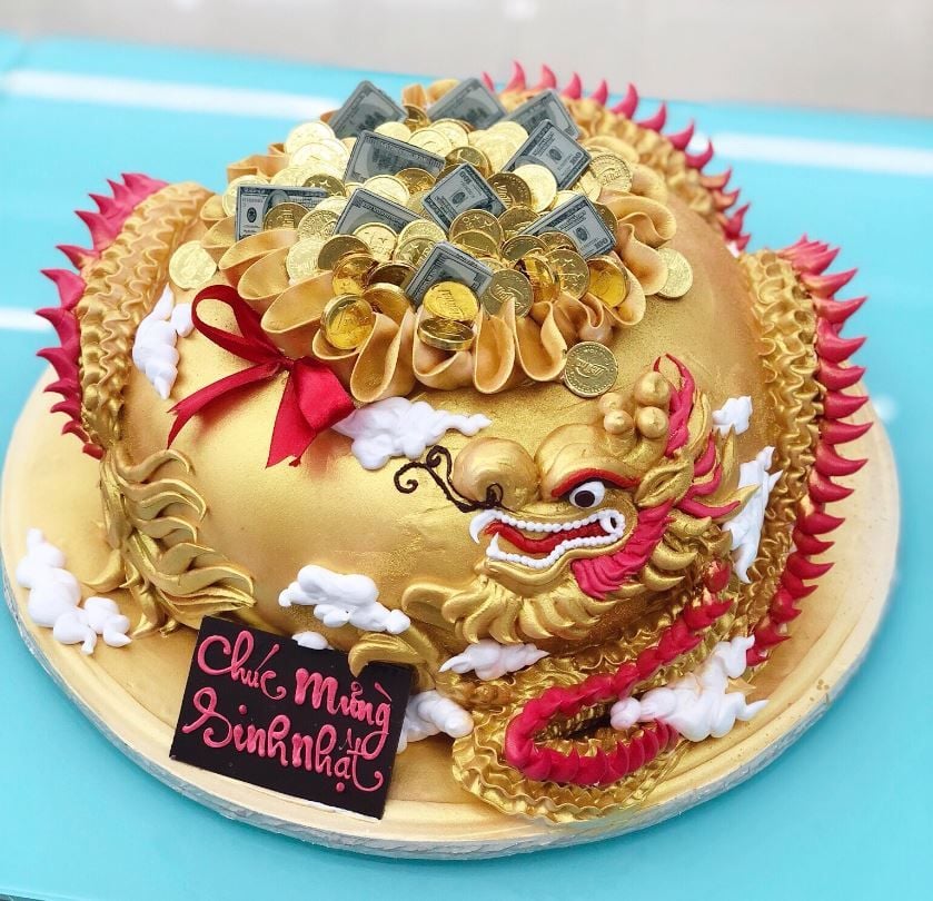 Những mẫu bánh sinh nhật đẹp hình con rồng được chế biến tại nhà hàng đẳng cấp