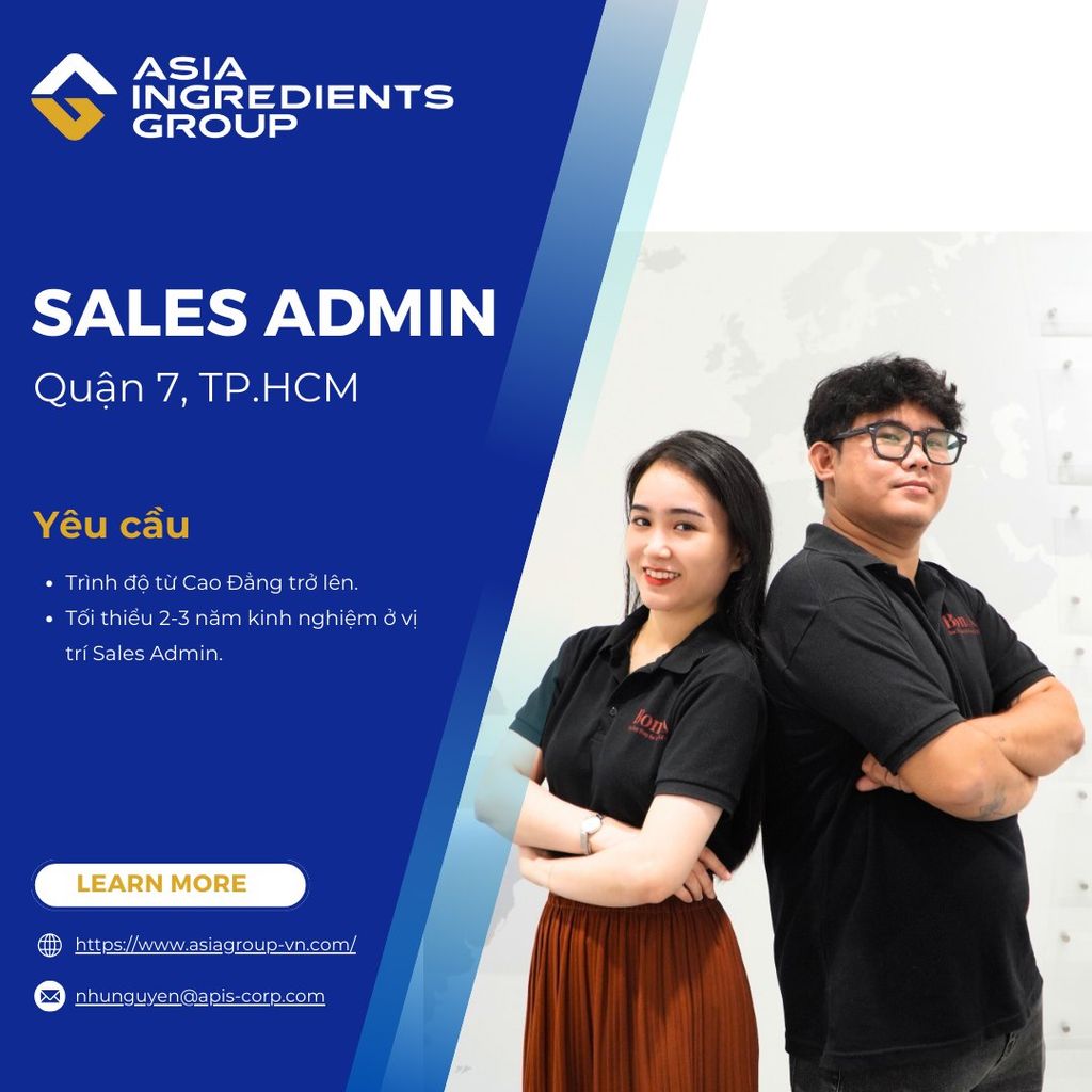 Sales Admin APIS - Tòa Nhà AIG, Quận 7, TP.HCM