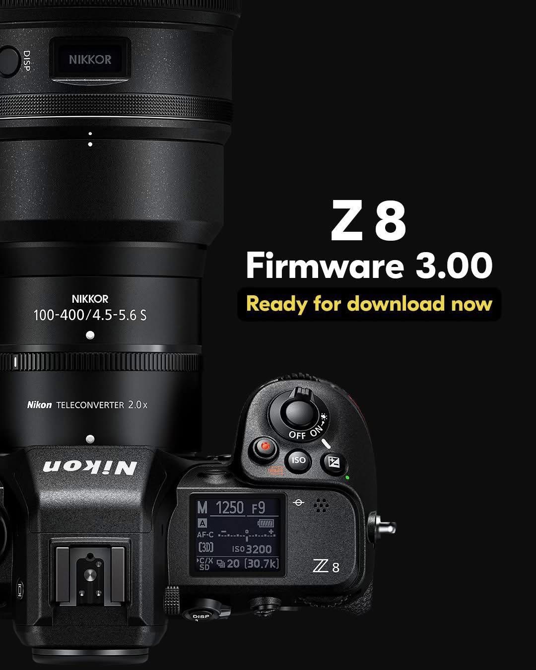 Nikon đã phát hành bản cập nhật firmware phiên bản 3.0 cho máy ảnh Z8
