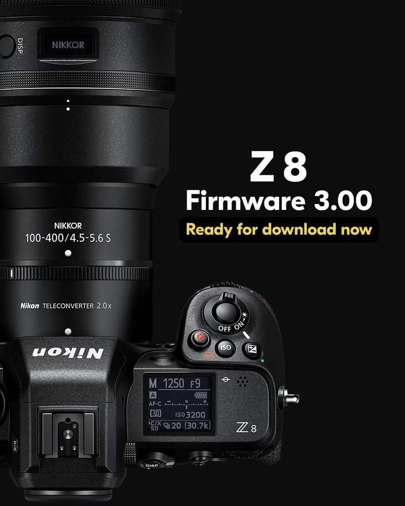 Nikon đã phát hành bản cập nhật firmware phiên bản 3.0 cho máy ảnh Z8