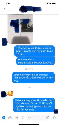 Luôn update tiến độ trong suốt quá trình làm bài