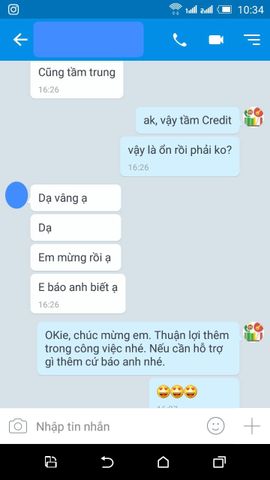Điểm cam kết ít nhất là Credit