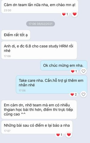 Niềm vui của Khách Hàng khi đạt điểm cao
