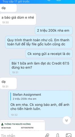 Kết quả bài viết essay, report từ Credit trở lên