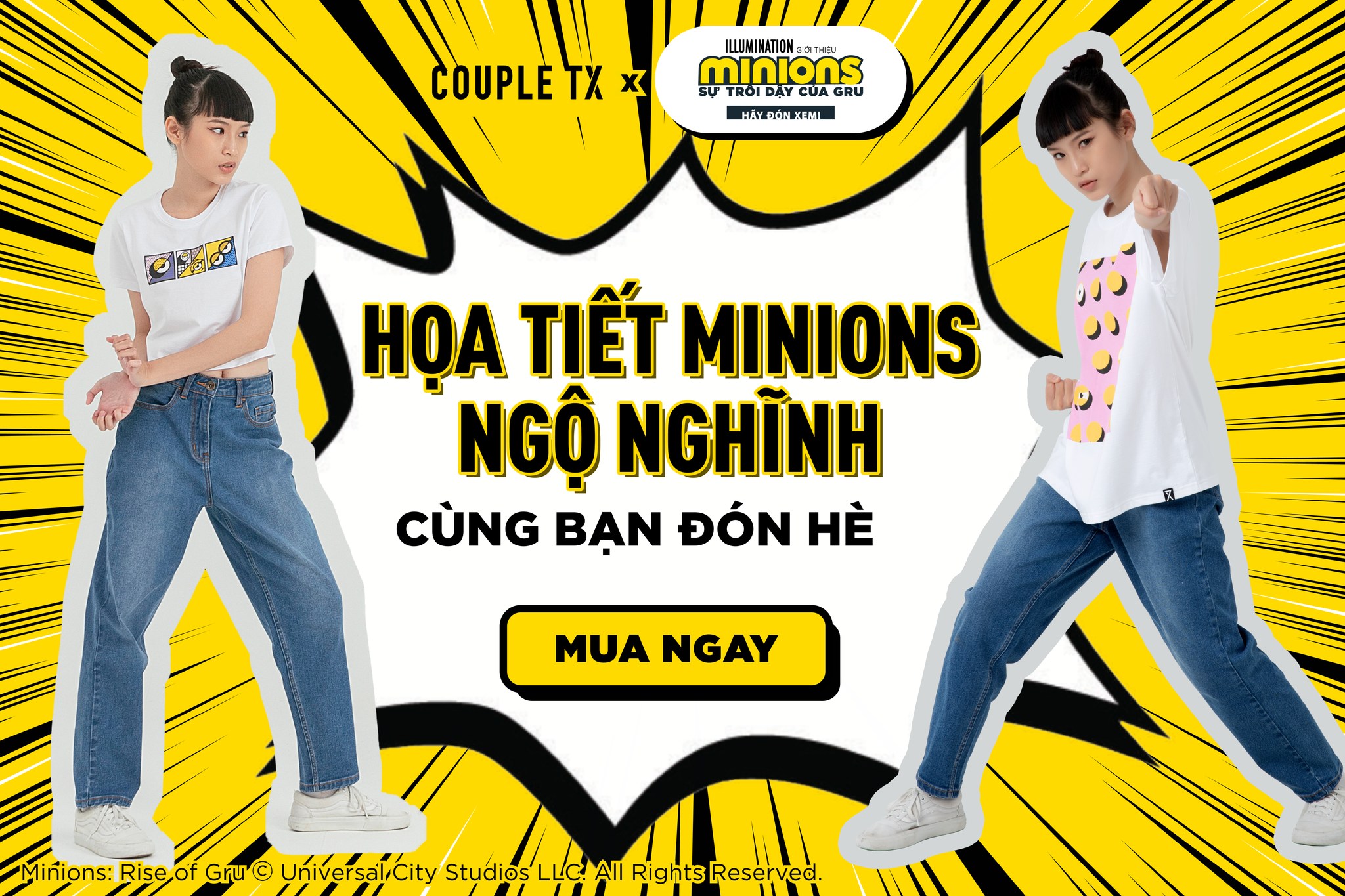 COUPLE TX x UNIVERSAL RA MẮT FULL COLLECTION MINIONS CHO PHÁI NỮ