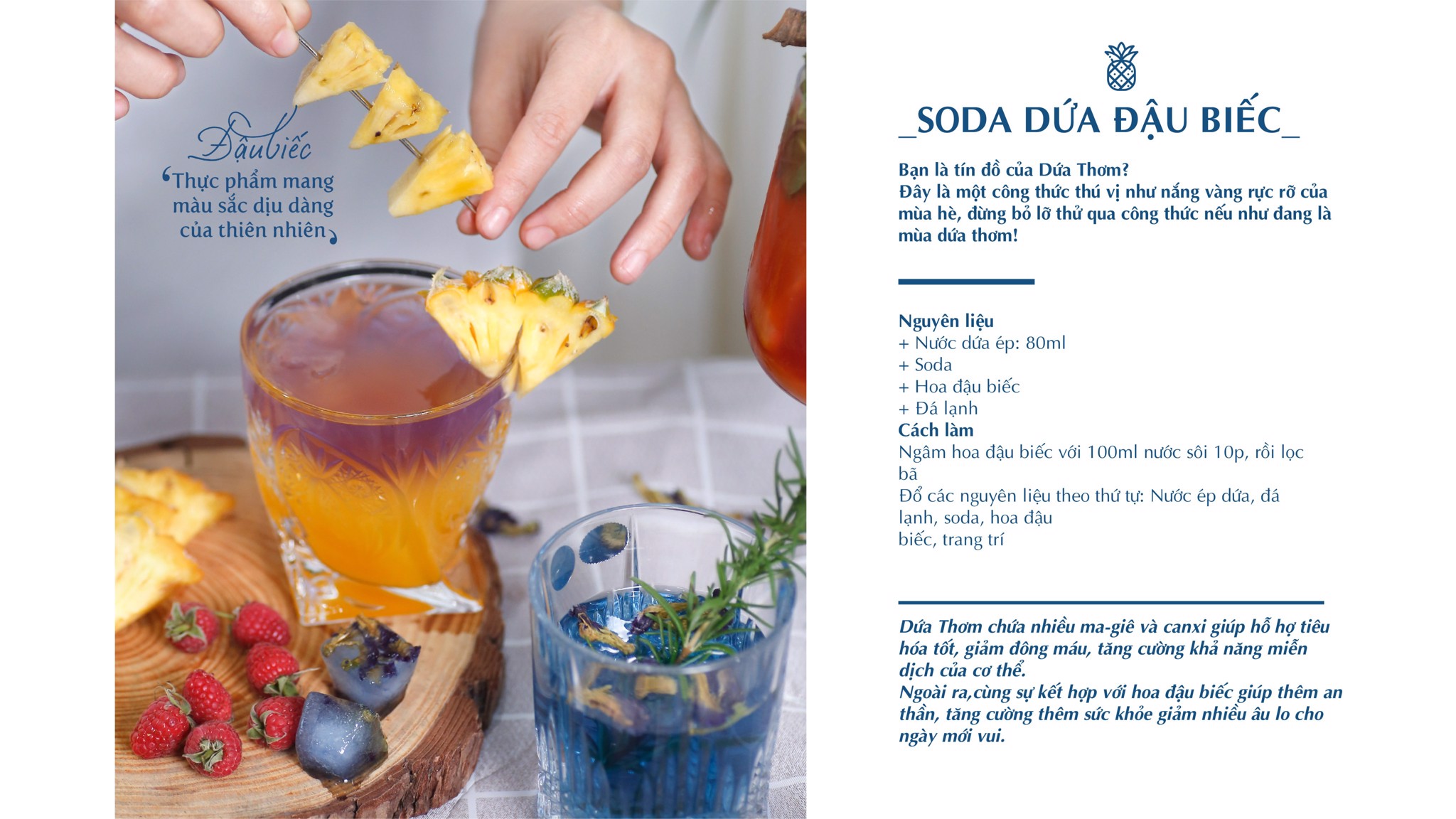 Soda Dứa Đậu Biếc