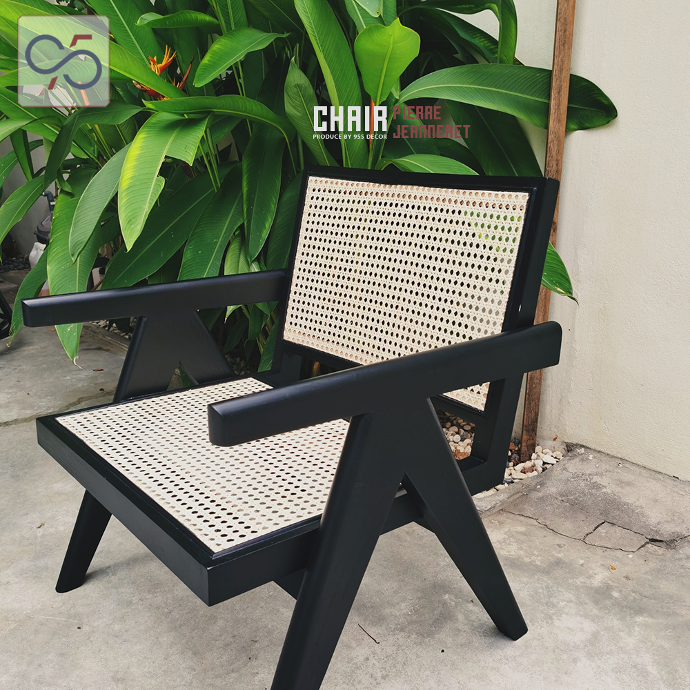 Easy-Armchair-Ghế-thư-giãn-PIERRE-JEANNERET-gỗ-mây