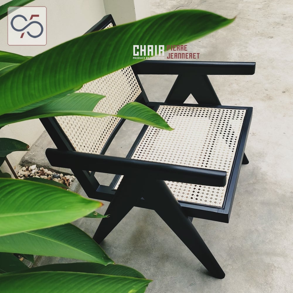 Easy-Armchair-Ghế-thư-giãn-PIERRE-JEANNERET-gỗ-mây