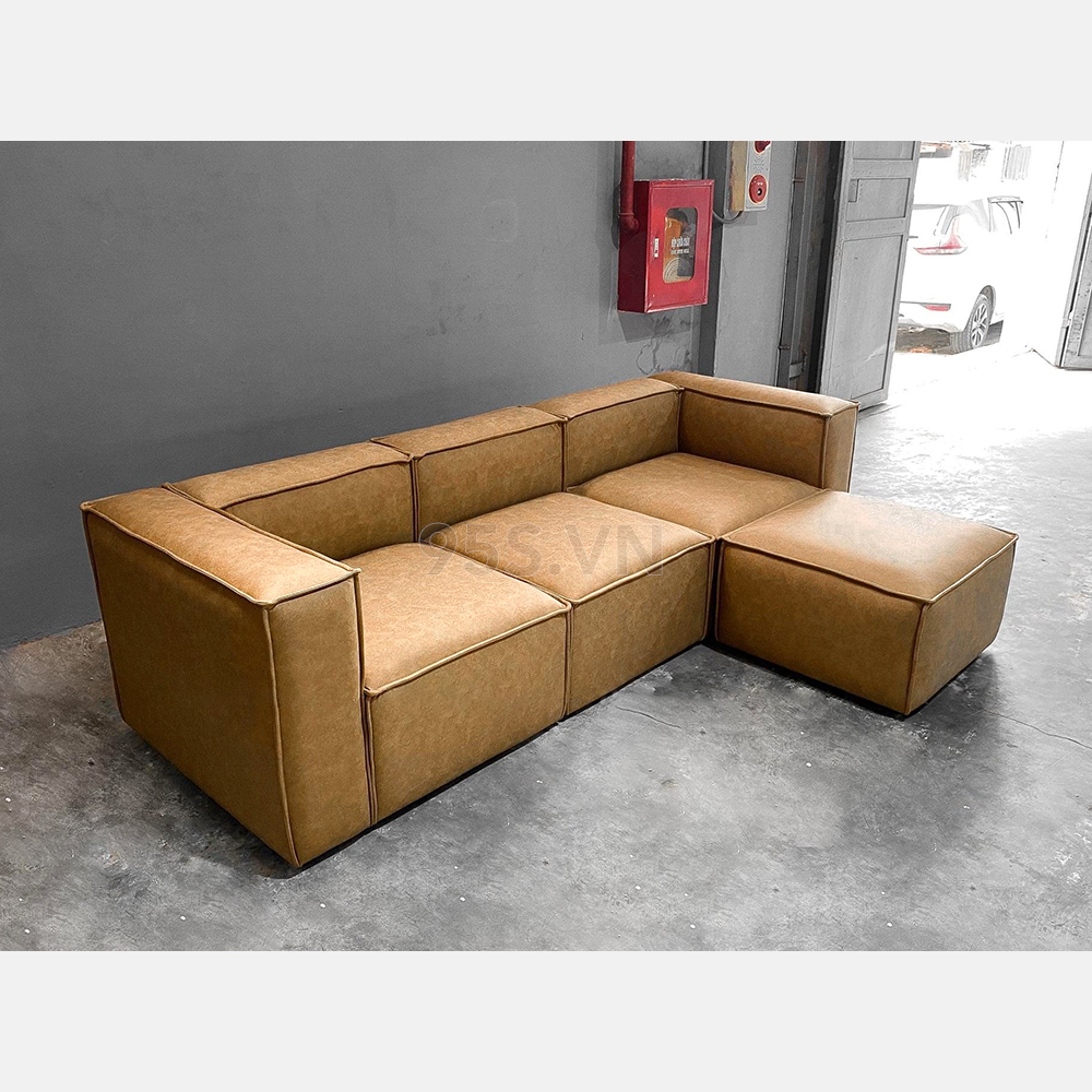 Ghế-sofa-modular-bọc-da-phong-cách-ý