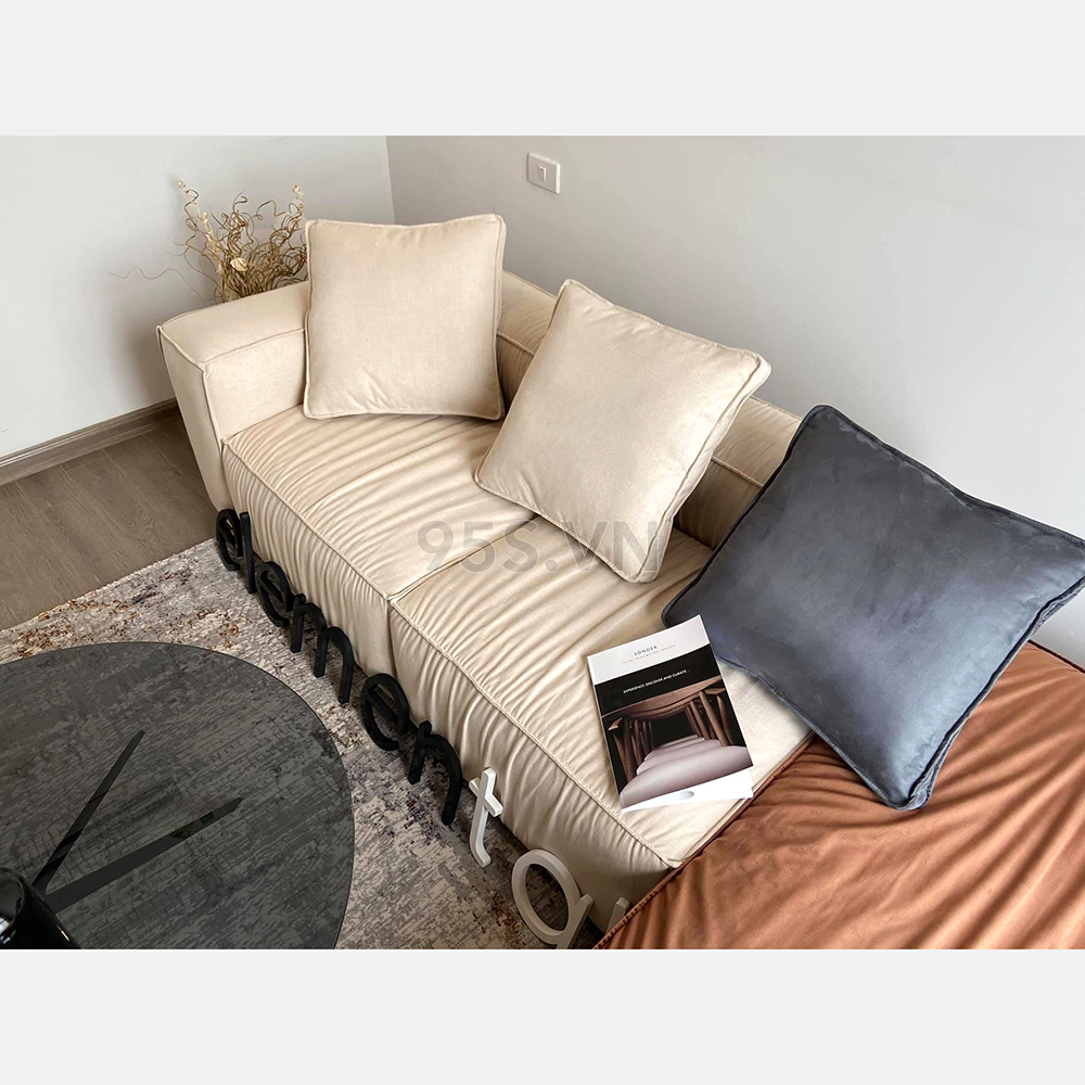 Ghế-sofa-modular-bọc-vải-nỉ-nệm-nhăn-phong-cách-ý