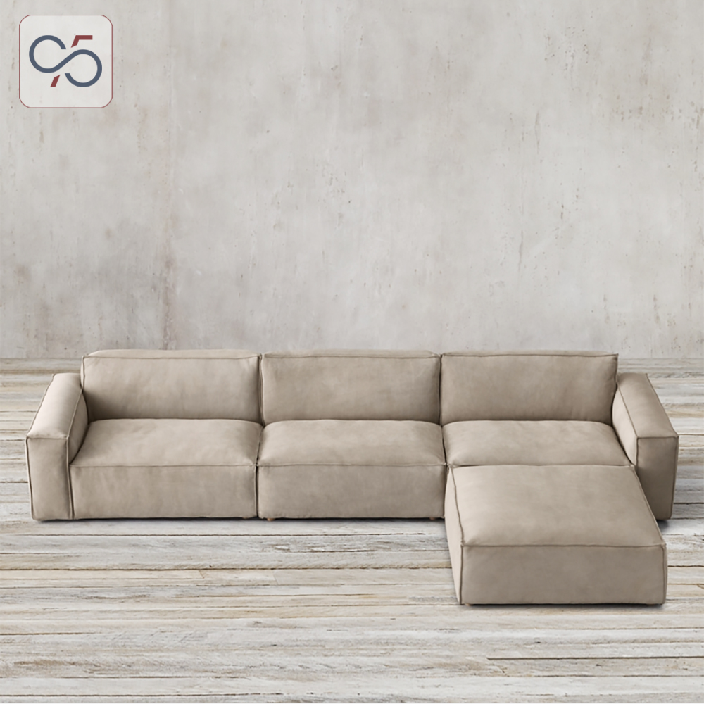 Sofa-góc-COMO-modular-bọc-vải-nỉ-phong-cách-ý-italia